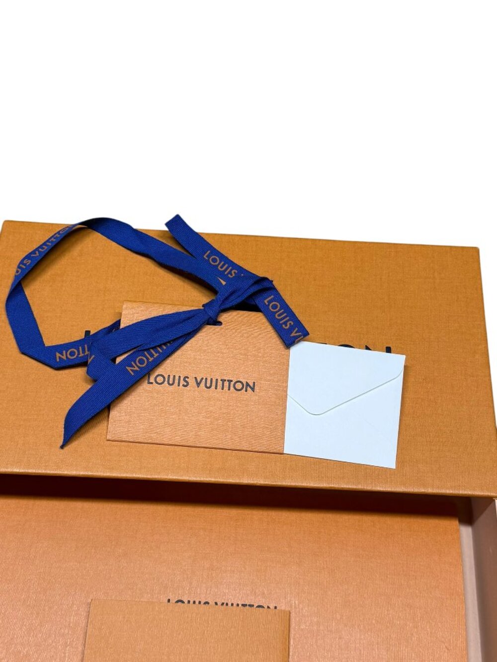Louis Vutton Slide Wallet Box with Ribbon, Card - 5.5" x 9.75" - EMPTY - Picture 5 of 6